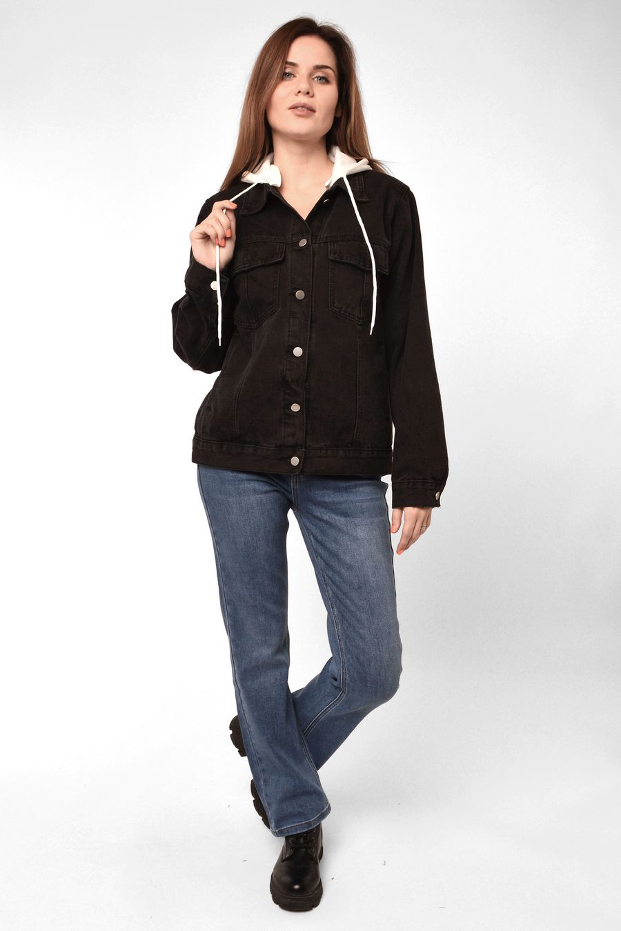 Жакет женский (джинсовка) LRZBS 278-1 Black (M-L) - фото 1