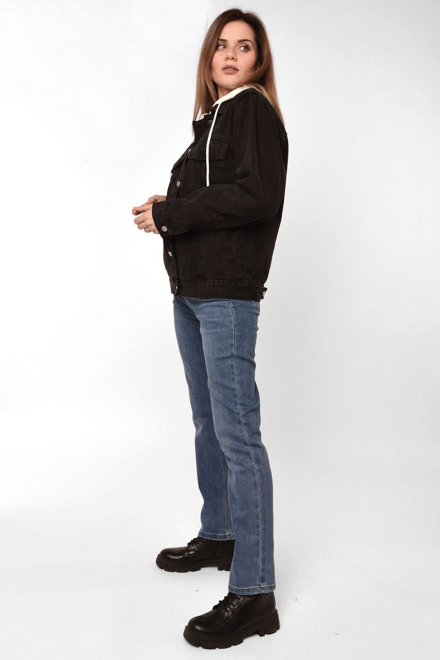 Жакет женский (джинсовка) LRZBS 278-1 Black (M-L) - фото 2