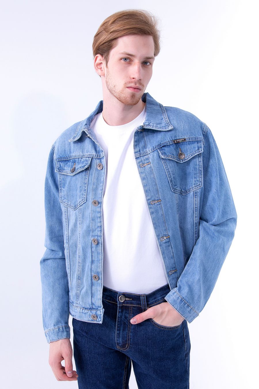 Пиджак мужской (джинсовка) Luxury Vision L8202-2 - фото 1