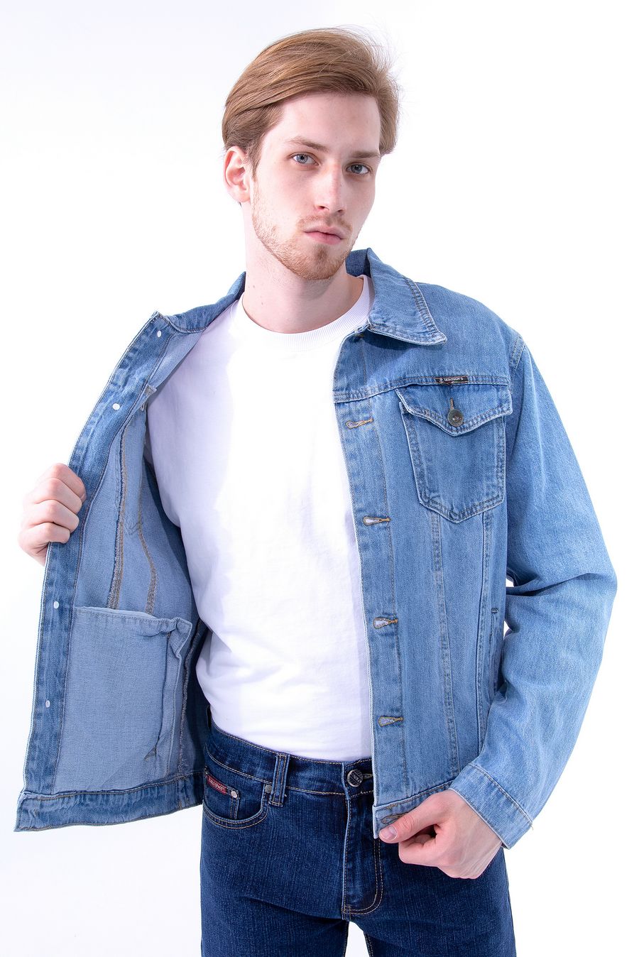 Пиджак мужской (джинсовка) Luxury Vision L8202-2 - фото 2