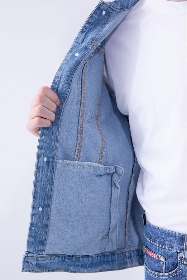 Пиджак мужской (джинсовка) Luxury Vision L8202-2 - фото 5